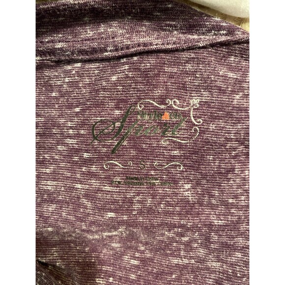 Style & Co Sport Women’s T Shirt Size Small Purple “Wake Up & Love Life” - Picture 8 of 12